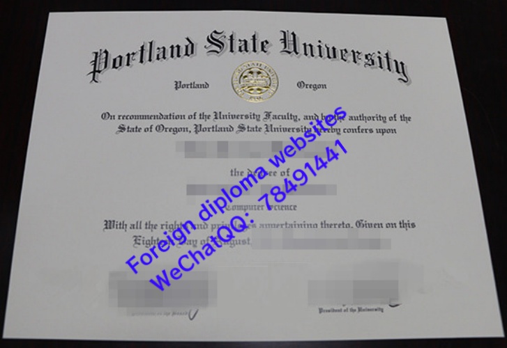 Portland State University official graduation diploma sample United States