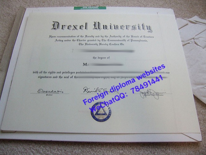 Drexel University official graduation diploma sample United States